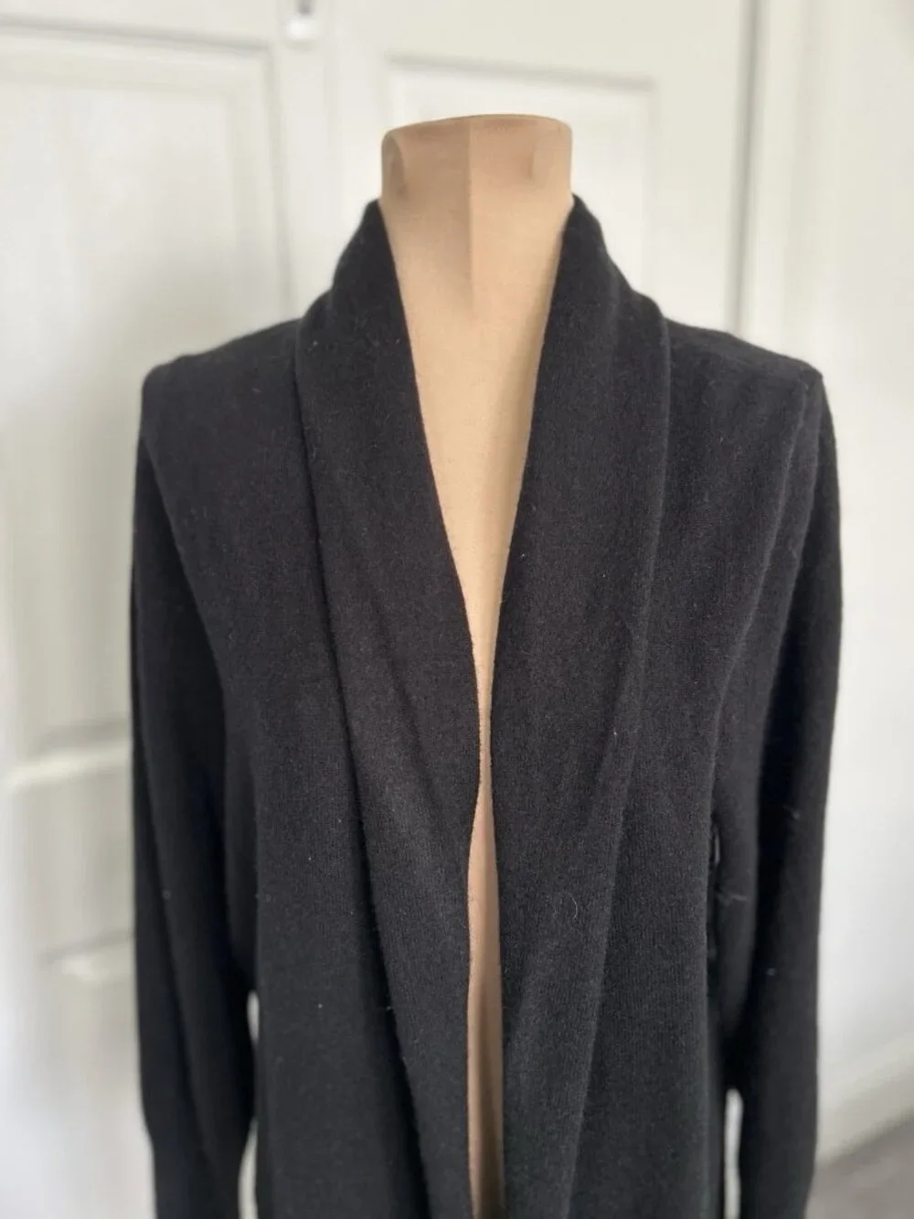 Quince Mongolian Cashmere Duster Cardigan Sweater Black Size M - Picture 10 of 16